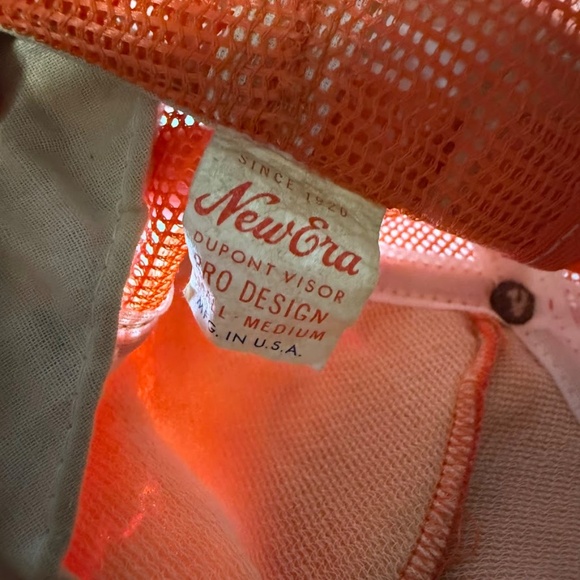 Vintage 70s 80s New Era Tennessee Vols TN Volunteers Orange White Baseball Hat - Picture 9 of 11